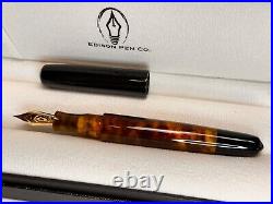 EDISON EXTENDED PEARL Fountain Pen Unique Black/Tortoise 18K nib Fine #P2211