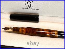 EDISON EXTENDED PEARL Fountain Pen Unique Black/Tortoise 18K nib Fine #P2211