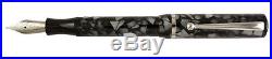 Edison Beaumont Black Onyx Flake with 18K Gold Nib Fine Point Fountain Pen