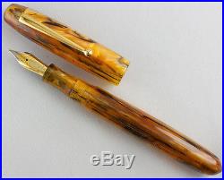 Edison Collier Antique Marble Steel Nib Fine Point Fountain Pen -New in Gift Box