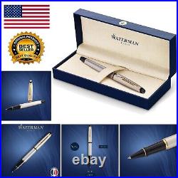 Ergonomic Fine Point Rollerball Pen with 23k Gold Trim Executive Gift Box