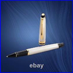 Ergonomic Fine Point Rollerball Pen with 23k Gold Trim Executive Gift Box