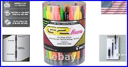 Ergonomic G2 Fine Point Gel Roller Pens, Neon Colors & Black 0.7 mm Pack of 36