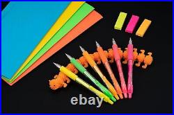 Ergonomic G2 Fine Point Gel Roller Pens, Neon Colors & Black 0.7 mm Pack of 36