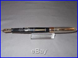 Eversharp Deluxe Symphony Chrome Cap Fountain Set-working- fine point-uninked