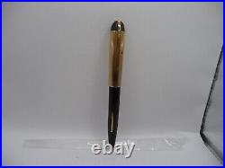 Eversharp Vintage Skyline Brown Gold Cap Fountain Pen-fine point-new sac