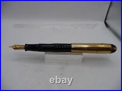 Eversharp Vintage Skyline Brown Gold Cap Fountain Pen-fine point-new sac