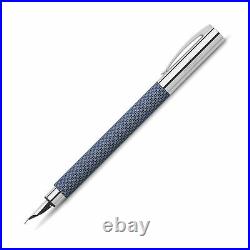 Faber-Castell Ambition OpArt Fountain Pen in Deep Water Extra Fine Point NEW