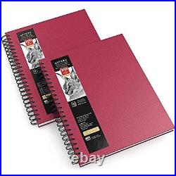 Fineliner Fine Point Pens and Pink Hardcover Drawing Pads Bundle, Drawing Art