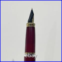 Fountain Pen Platinum Standard Nib 22K Fine Point Unisex Red