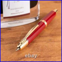 Genuine Pilot Vanishing Point Retractable Fountain Pen, Red & Gold, New