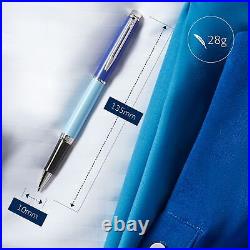 Hémisphère Rollerball Pen, Blue Colour Blocking, Fine Point, Black Ink, Gift Box