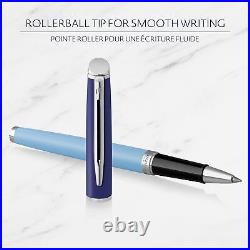 Hémisphère Rollerball Pen, Blue Colour Blocking, Fine Point, Black Ink, Gift Box