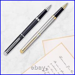 Hémisphère Rollerball Pen Gloss Black with 23k Gold Trim Fine Point Black Ink