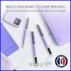 Hémisphère Rollerball Pen, Purple Colour Blocking, Fine Point, Black Ink, Gif