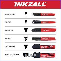 INKZALL Black Fine Point Jobsite Permanent Marker (108-Pack)