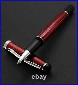 Incognito Rollerball Pen, Fine Point. Burgundy Red Lacquer with Pure Platinum