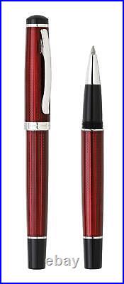 Incognito Rollerball Pen, Fine Point. Burgundy Red Lacquer with Pure Platinum