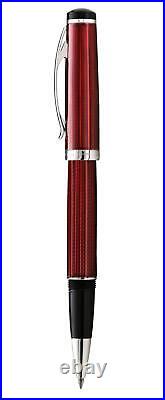 Incognito Rollerball Pen, Fine Point. Burgundy Red Lacquer with Pure Platinum