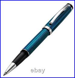 Incognito Rollerball Pen, Fine Point. Deep Blue Layered Lacquer with Pure Pla