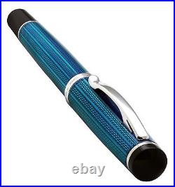 Incognito Rollerball Pen, Fine Point. Deep Blue Layered Lacquer with Pure Pla