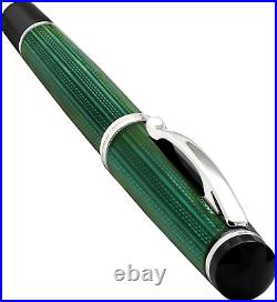 Incognito Rollerball Pen, Fine Point. Forest Green Color with Pure Platinum Plat