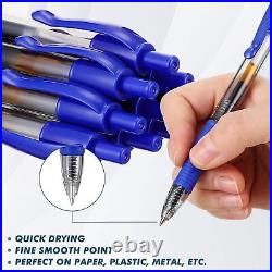 Jetec 500 Pack Premium Gel Roller Pens Bulk, Fine Point 0.7 Mm, Retractable G