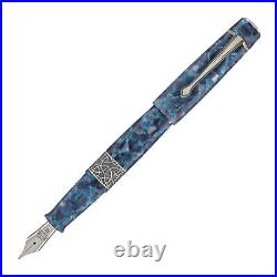 Kilk Celestial Fountain Pen in Blue Chipped Extra Fine Point NEW in Box