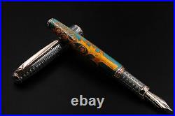 Klimt Three Of Life Fountain Pen 925 Solid Silver Cap Bock Nib Extra Fine Point