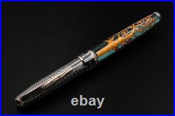 Klimt Three Of Life Fountain Pen 925 Solid Silver Cap Bock Nib Extra Fine Point
