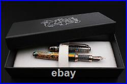 Klimt Three Of Life Fountain Pen 925 Solid Silver Cap Bock Nib Extra Fine Point