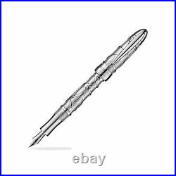 Laban 300 Series Fountain Pen Chrome Fine Point NEW in Box RN-F300-F