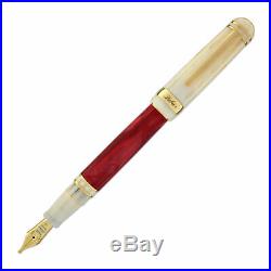 Laban 325 Fountain Pen in Flame Red & Ivory color Extra Fine Point- NEW