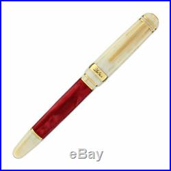 Laban 325 Fountain Pen in Flame -Red & Ivory color Fine Point NEW in box