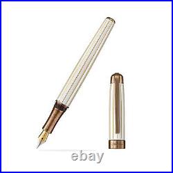 Laban Antique II Fountain Pen in White with Lines Extra Fine Point NEW