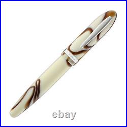 Laban Mento Fountain Pen in Cream Brown Electric Resin Extra Fine Point NEW