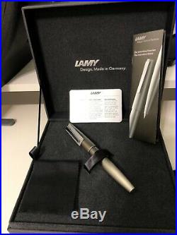 Lamy 2000 Fountain Pen Stainless Steel Fine Point New in Box