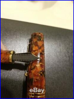 Leonardo Momento Zero Grande Fountain Pen in Copper Acrylic with GT- Fine Point