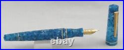Maiora Aventus Posillipo Blue Marble & Gold Fountain Pen Fine Nib New In Box