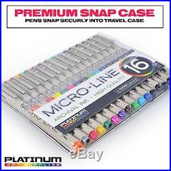 Micro-Line Paint Pens Markers & Daubers Ultra Fine Point Ink (SET OF 16) Colors