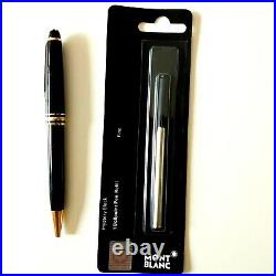 Mont Blanc Meisterstuck Black/Gold Ball Point Pen with Black Fine Point Refill