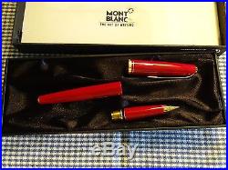 Montblanc Generation Red Fountain Pen Fine Point 14k Gold Nib