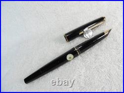 Montblanc Inhalation Fountain Pen Black Nib Ef Fine Point Gold 585 K14 No. 320