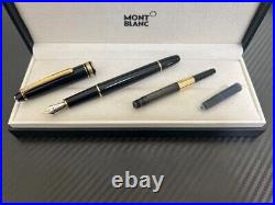 Montblanc Meisterstuck 144 Fountain Pen EF Extra Fine Point Black Medium White