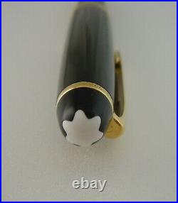 Montblanc Meisterstuck Ballpoint Pen Black Gold 164 Fine Point Blk VG GERMANY