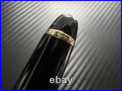 Montblanc Meisterstuck Fountain Pen 144 Black F Fine Point All Gold