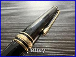 Montblanc Meisterstück Fountain Pen 144 F Fine Point All Gold Black-MN