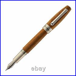 Montegrappa Fortuna Heartwood Fountain Pen in Light Teak Extra Fine Point NEW