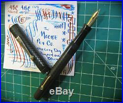 Moore L 93 Fountain Pen Fine Point 14k Gold #3 Nib with Flex vtg BCHR 1920s CLEAN