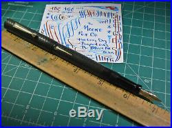 Moore L 93 Fountain Pen Fine Point 14k Gold #3 Nib with Flex vtg BCHR 1920s CLEAN